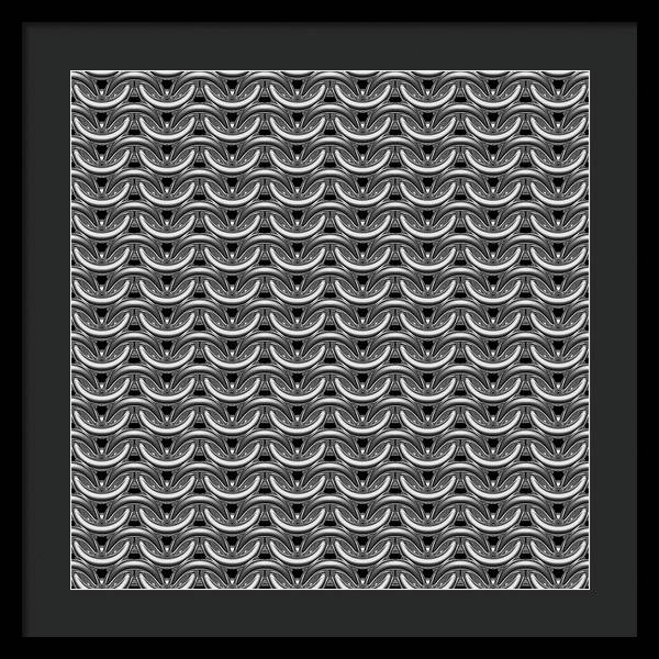 Grey Maille Framed Print