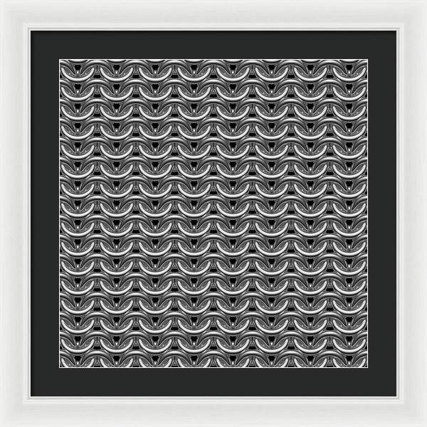 Grey Maille Framed Print