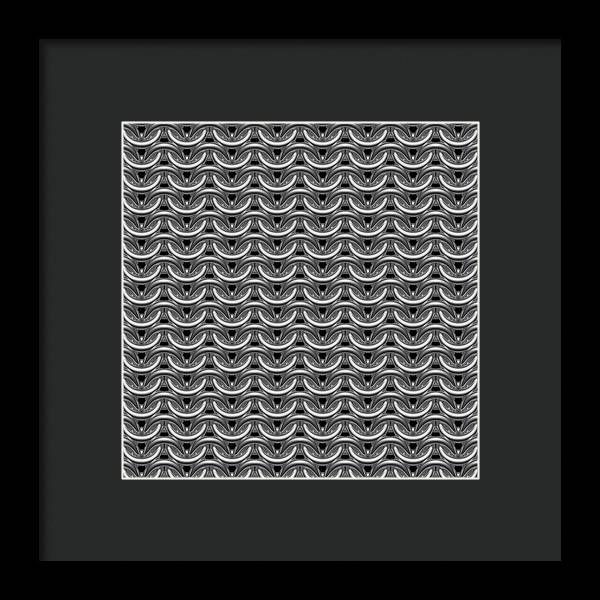 Grey Maille Framed Print