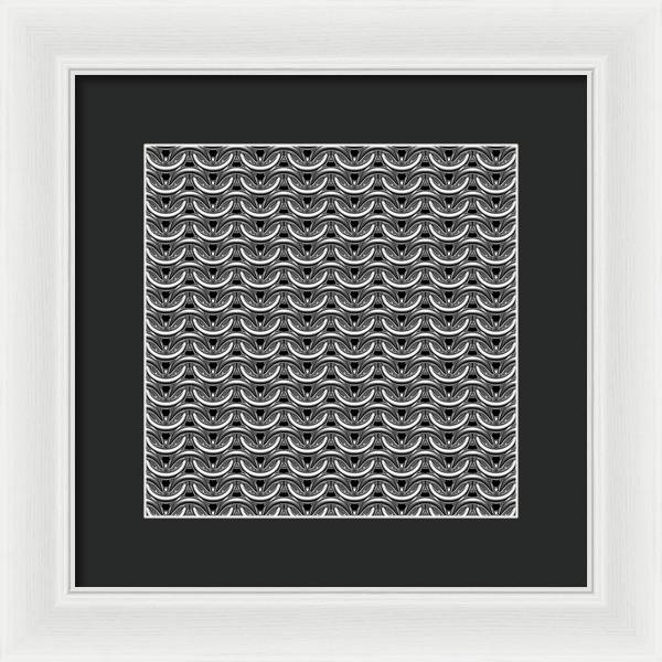 Grey Maille Framed Print