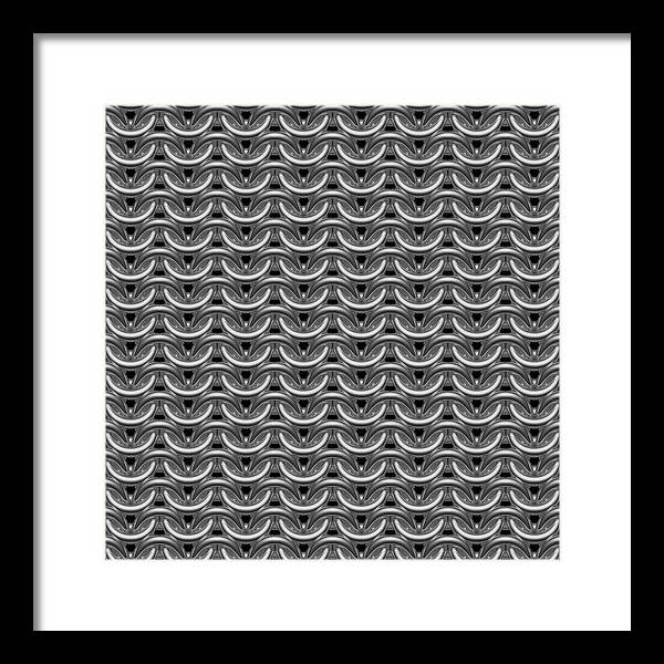 Grey Maille Framed Print