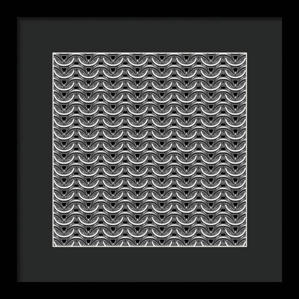 Grey Maille Framed Print