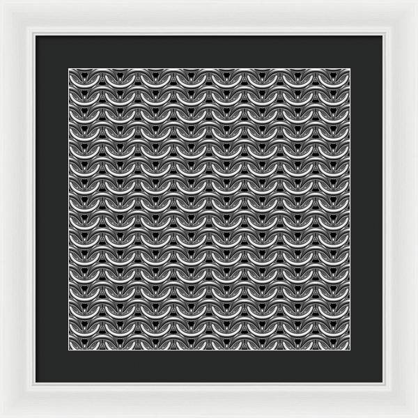 Grey Maille Framed Print