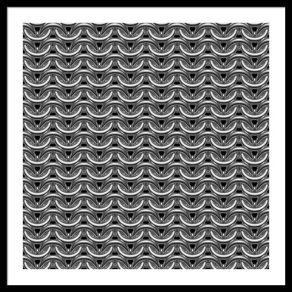 Grey Maille Framed Print
