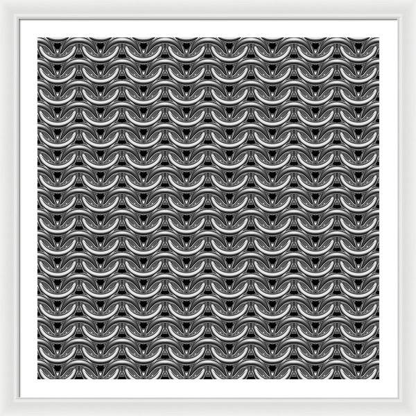 Grey Maille Framed Print