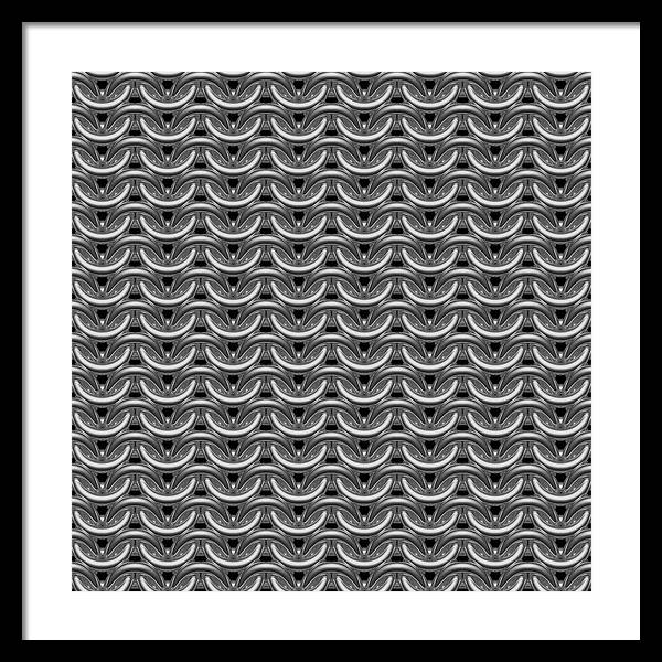 Grey Maille Framed Print