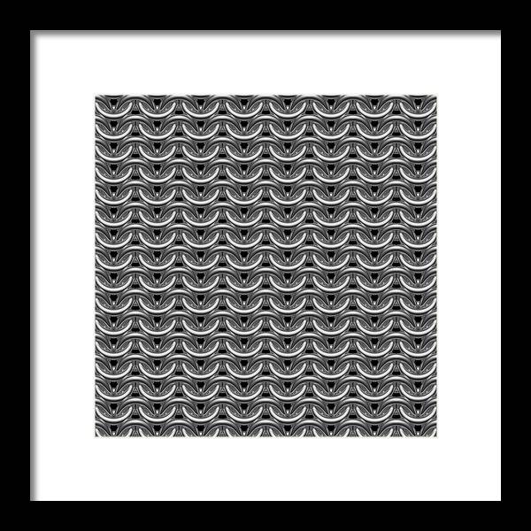 Grey Maille Framed Print