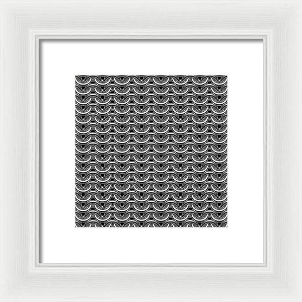 Grey Maille Framed Print