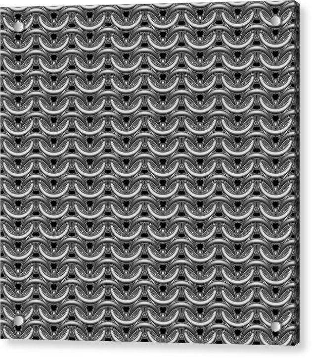 Grey Maille Acrylic Print