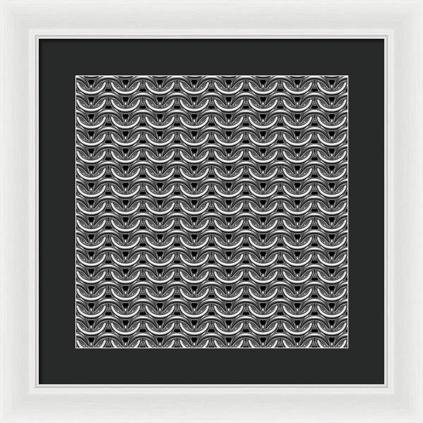 Grey Maille Framed Print