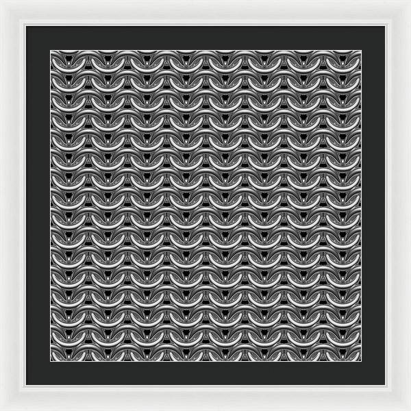 Grey Maille Framed Print