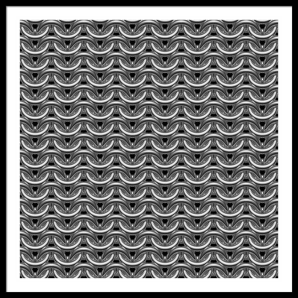 Grey Maille Framed Print