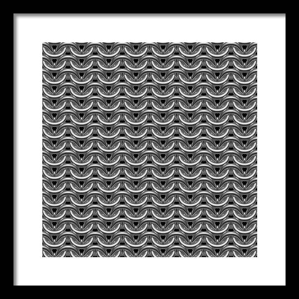 Grey Maille Framed Print