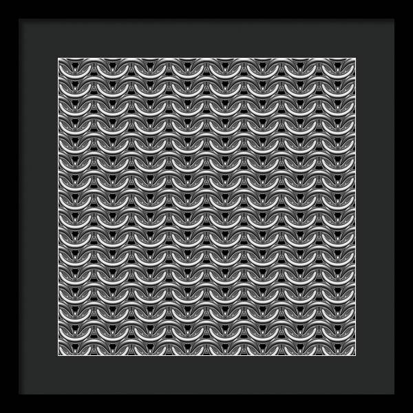 Grey Maille Framed Print