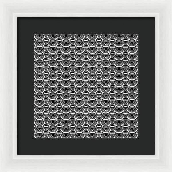 Grey Maille Framed Print