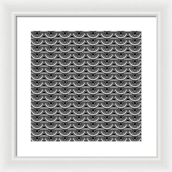 Grey Maille Framed Print