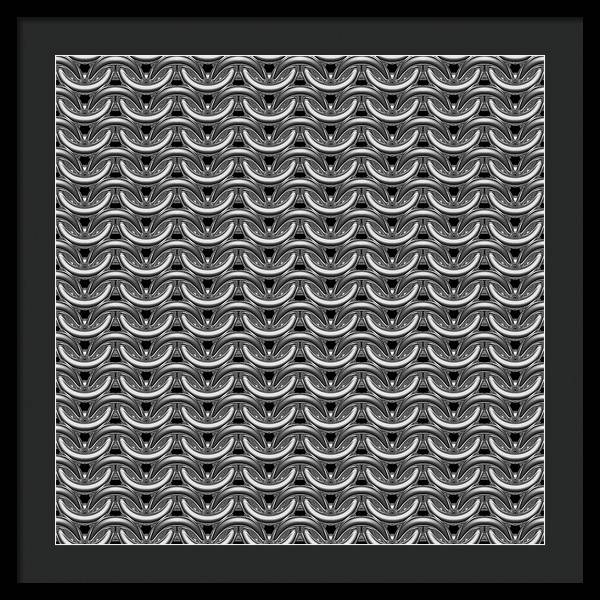Grey Maille Framed Print