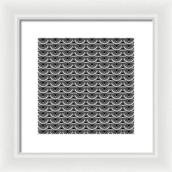 Grey Maille Framed Print