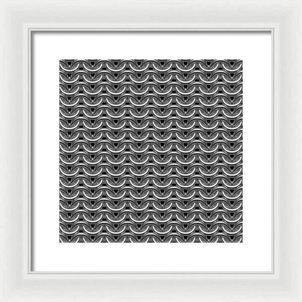 Grey Maille Framed Print