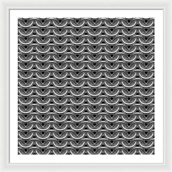 Grey Maille Framed Print
