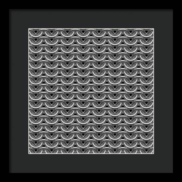 Grey Maille Framed Print