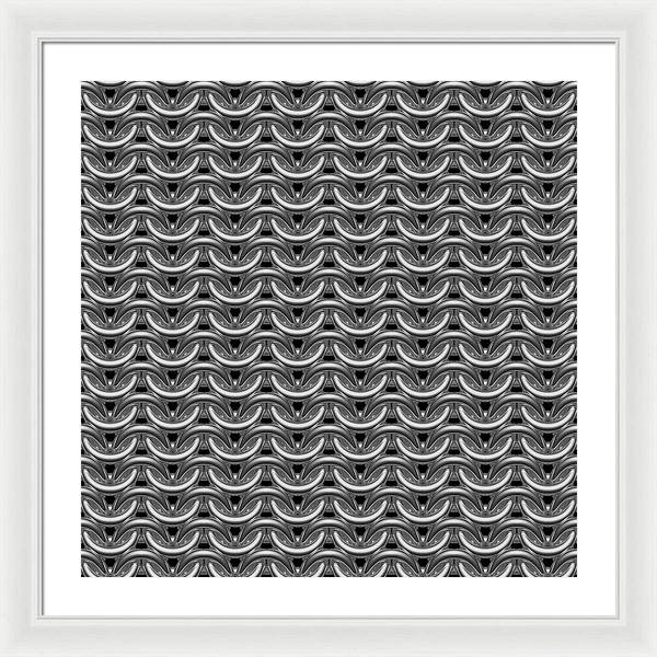 Grey Maille Framed Print