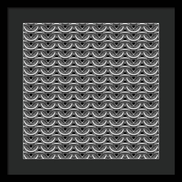 Grey Maille Framed Print