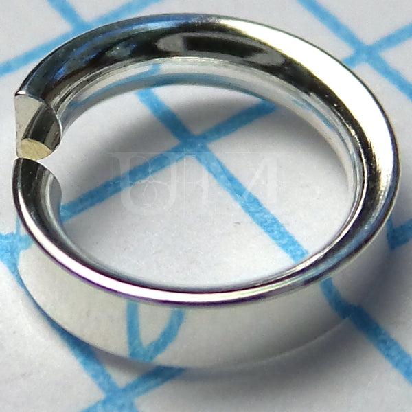 14g Half Flat Silver Filled