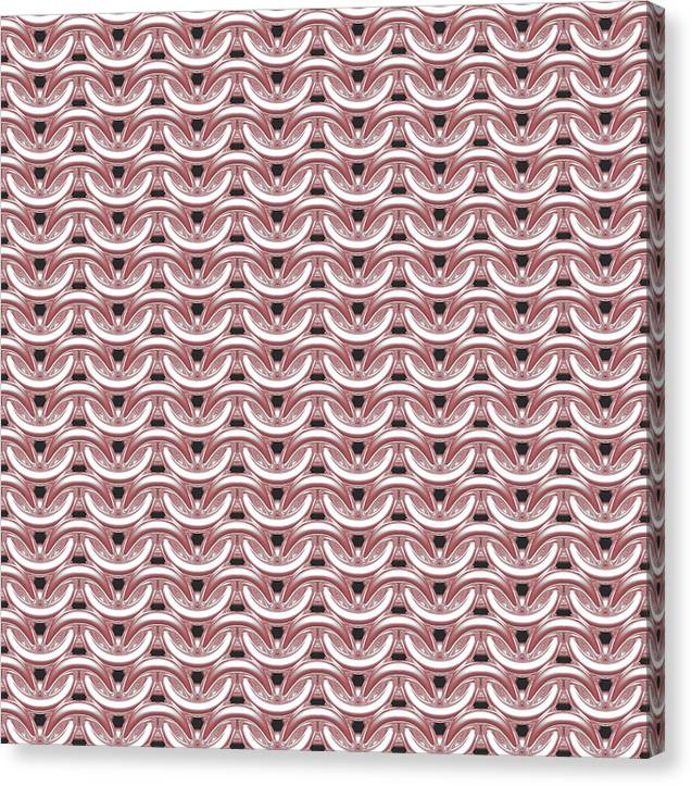 Peachy Rose Maille Canvas Print