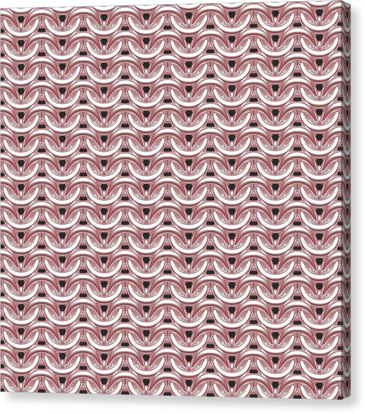 Peachy Rose Maille Canvas Print
