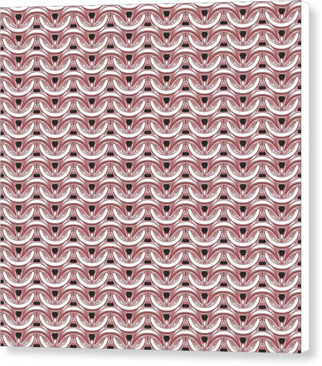 Peachy Rose Maille Canvas Print