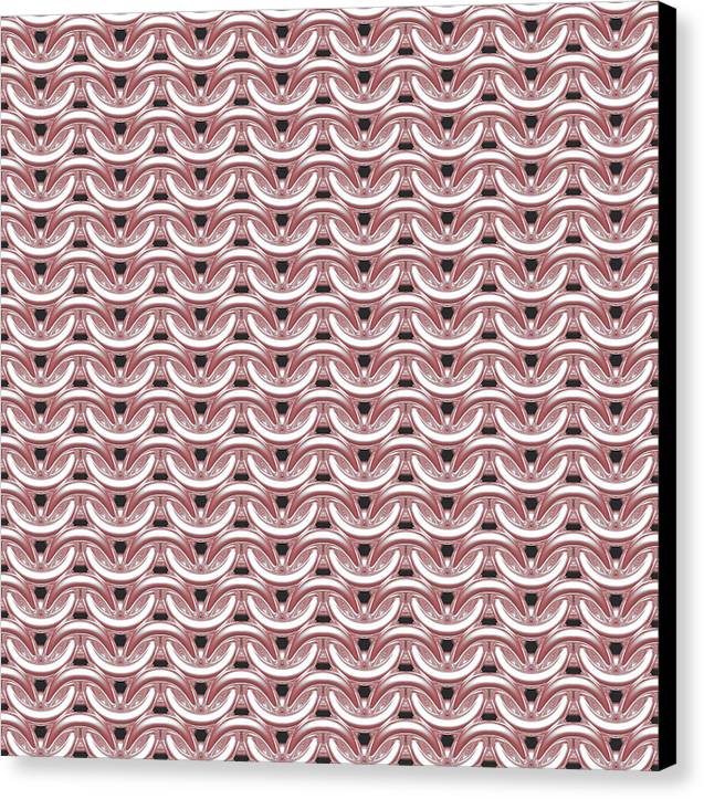 Peachy Rose Maille Canvas Print