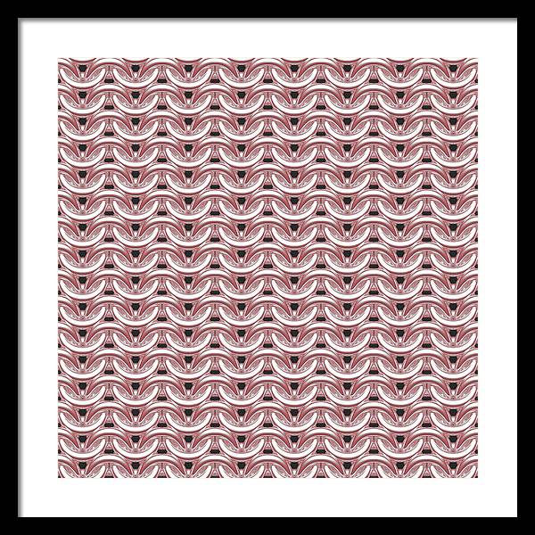 Peachy Rose Maille Framed Print
