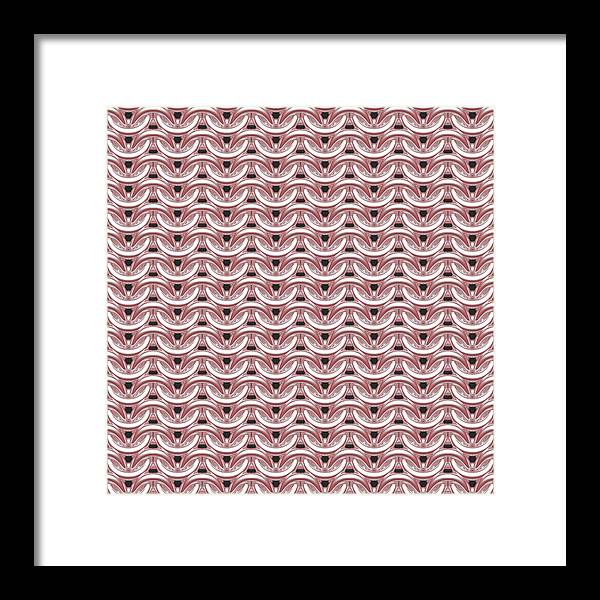 Peachy Rose Maille Framed Print