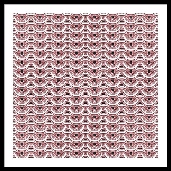 Peachy Rose Maille Framed Print