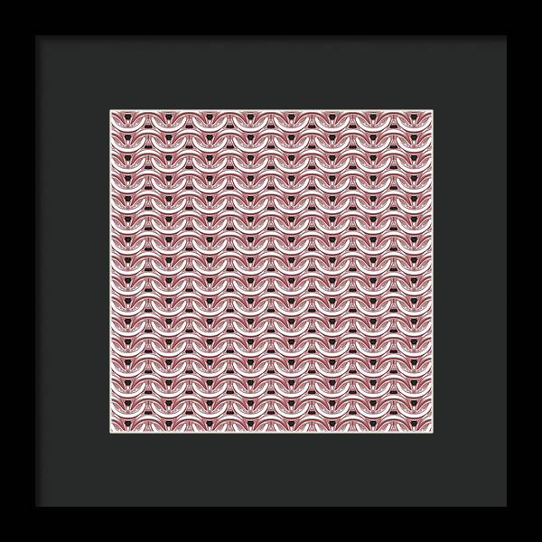 Peachy Rose Maille Framed Print