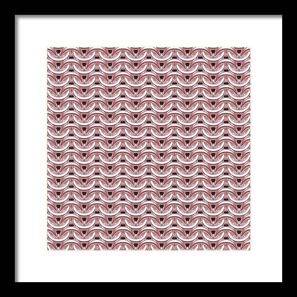 Peachy Rose Maille Framed Print