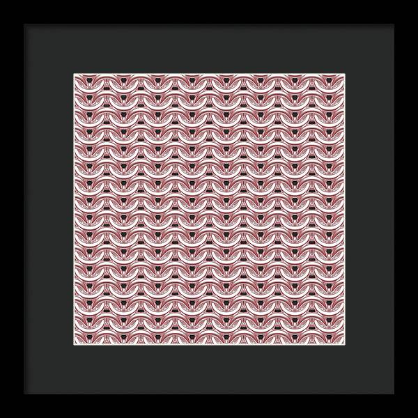 Peachy Rose Maille Framed Print