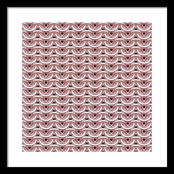 Peachy Rose Maille Framed Print