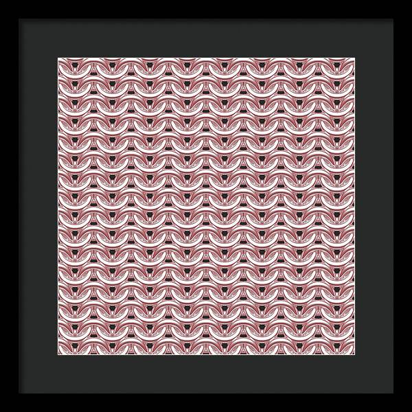 Peachy Rose Maille Framed Print