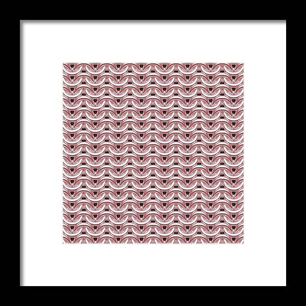 Peachy Rose Maille Framed Print
