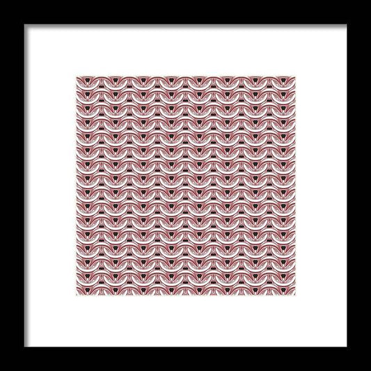 Peachy Rose Maille Framed Print
