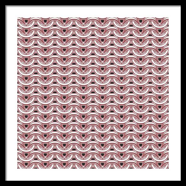 Peachy Rose Maille Framed Print