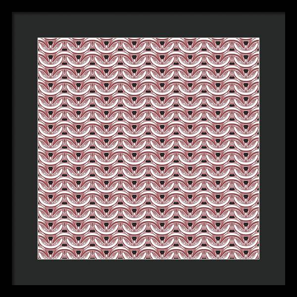 Peachy Rose Maille Framed Print