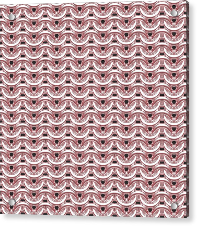 Peachy Rose Maille Acrylic Print