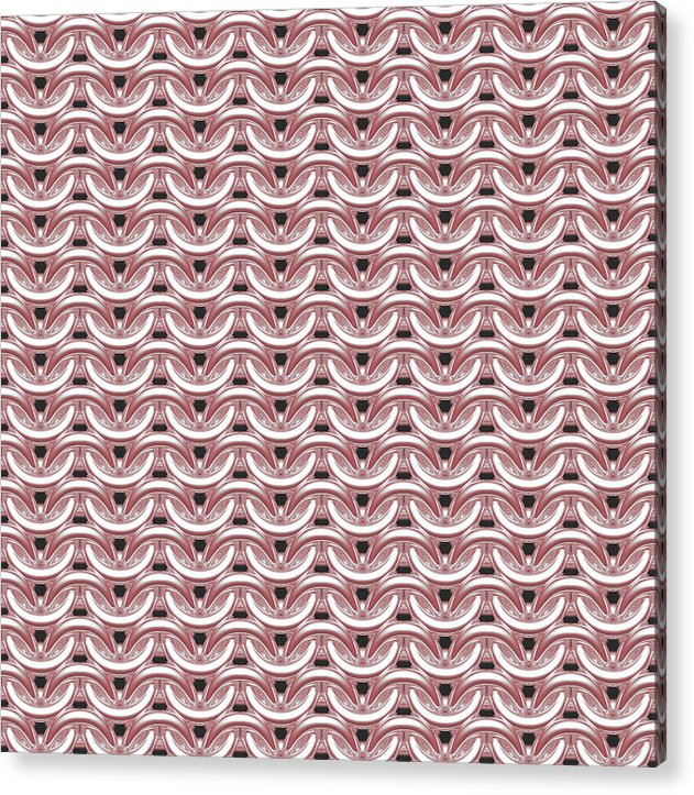 Peachy Rose Maille Acrylic Print