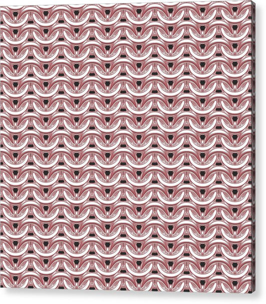 Peachy Rose Maille Acrylic Print