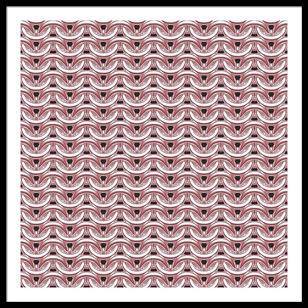 Peachy Rose Maille Framed Print