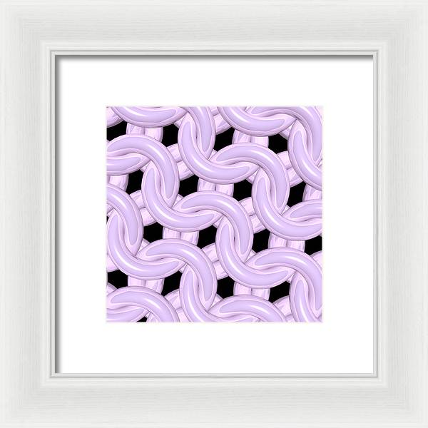 Pink Candy Maille Framed Print