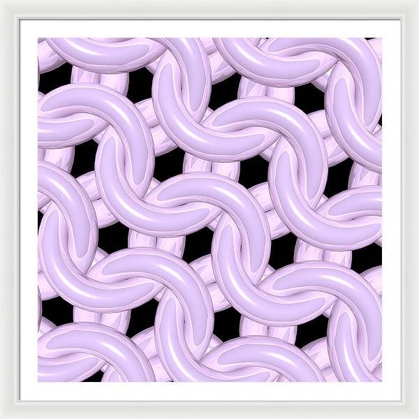 Pink Candy Maille Framed Print